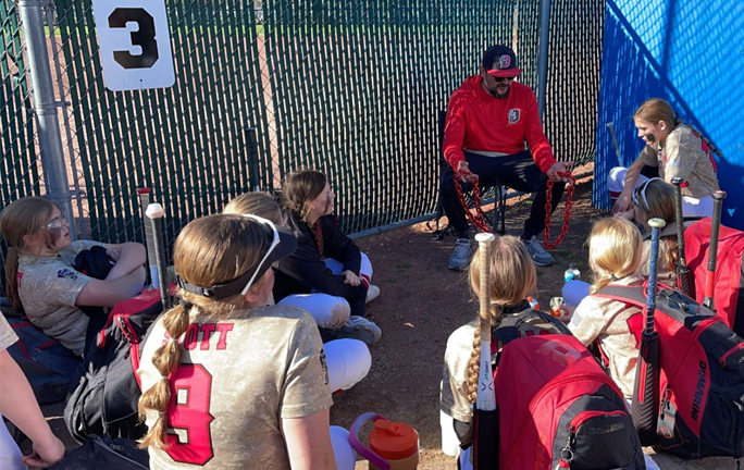 12u Softball Post Game Action